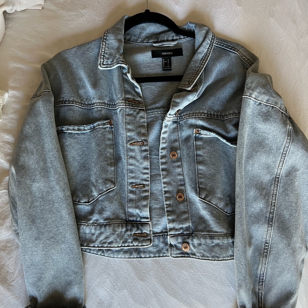 Light Wash Denim Jacket (slightly cropped)